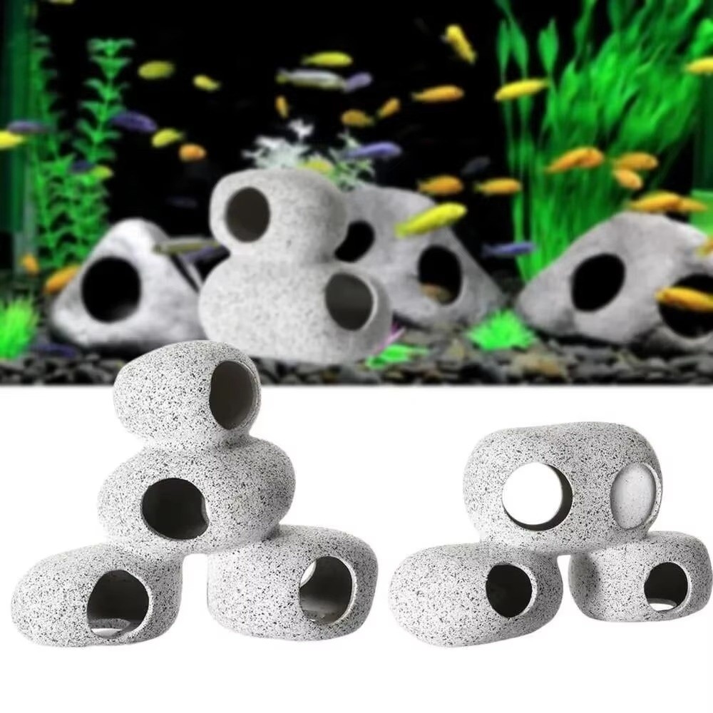 Aquarium Marine Sand - หินตกแต่งตู้ปลาสีม่วง ดีไซน์เหมือนธรรมชาติ สำหรับตกแต่งตู้ปลา สร้างภูมิทัศน์ ซ่อนตัวสำหรับปลา