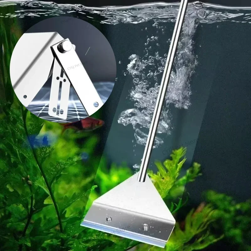 Aquarium Marine Sand - เครื่องมือทําความสะอาดถังปลาแบนทรายสาหร่ายกําจัด Dual-ใช้แก้วสาหร่ายกําจัด Scraper เครื่องมือทําความสะอาดในครัวเรือน Aquarium Accessorie