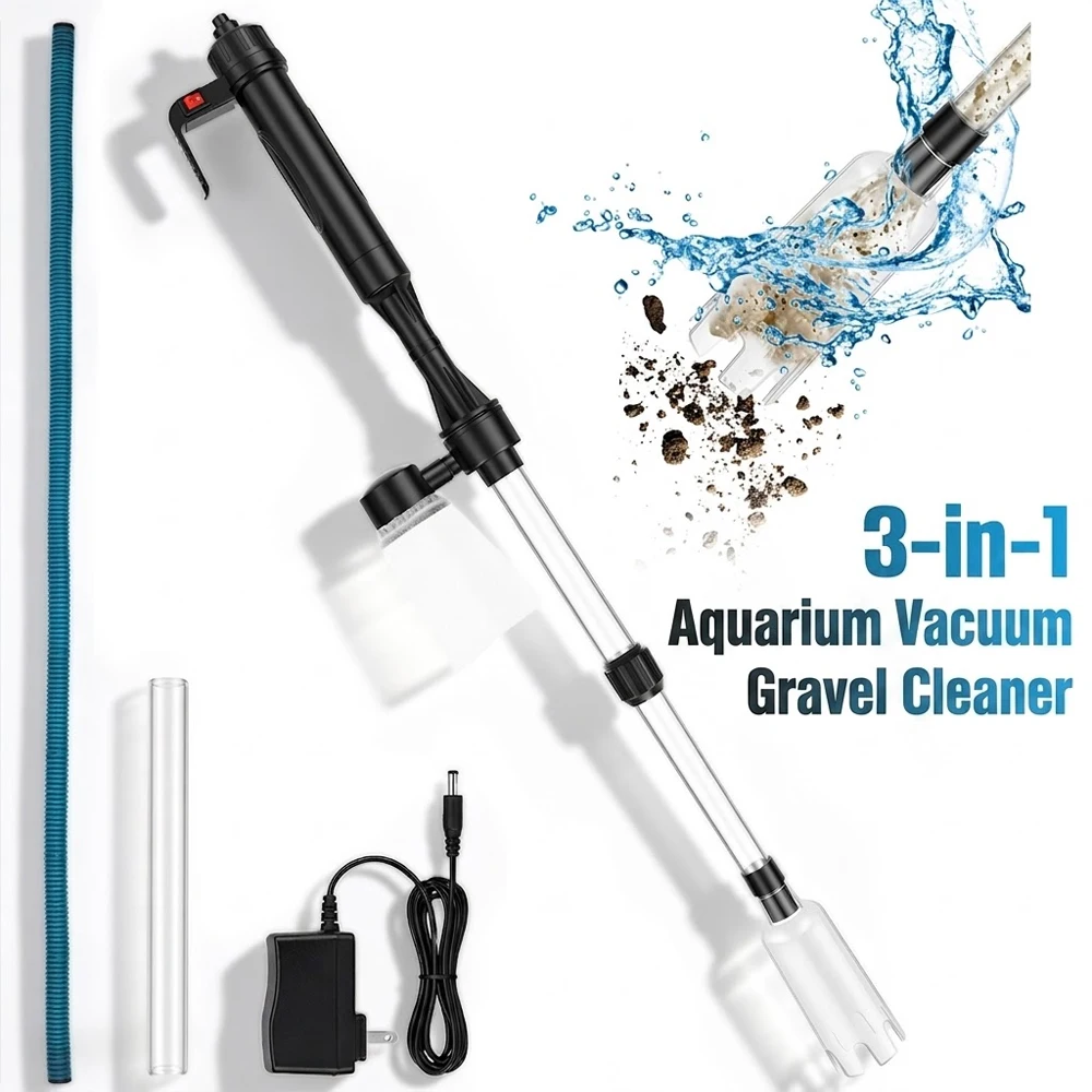Aquarium Marine Sand - เครื่องดูดทำความสะอาดกรวดในตู้ปลา 3 in 1 พร้อมฟังก์ชั่นเปลี่ยนน้ำ ล้างทราย