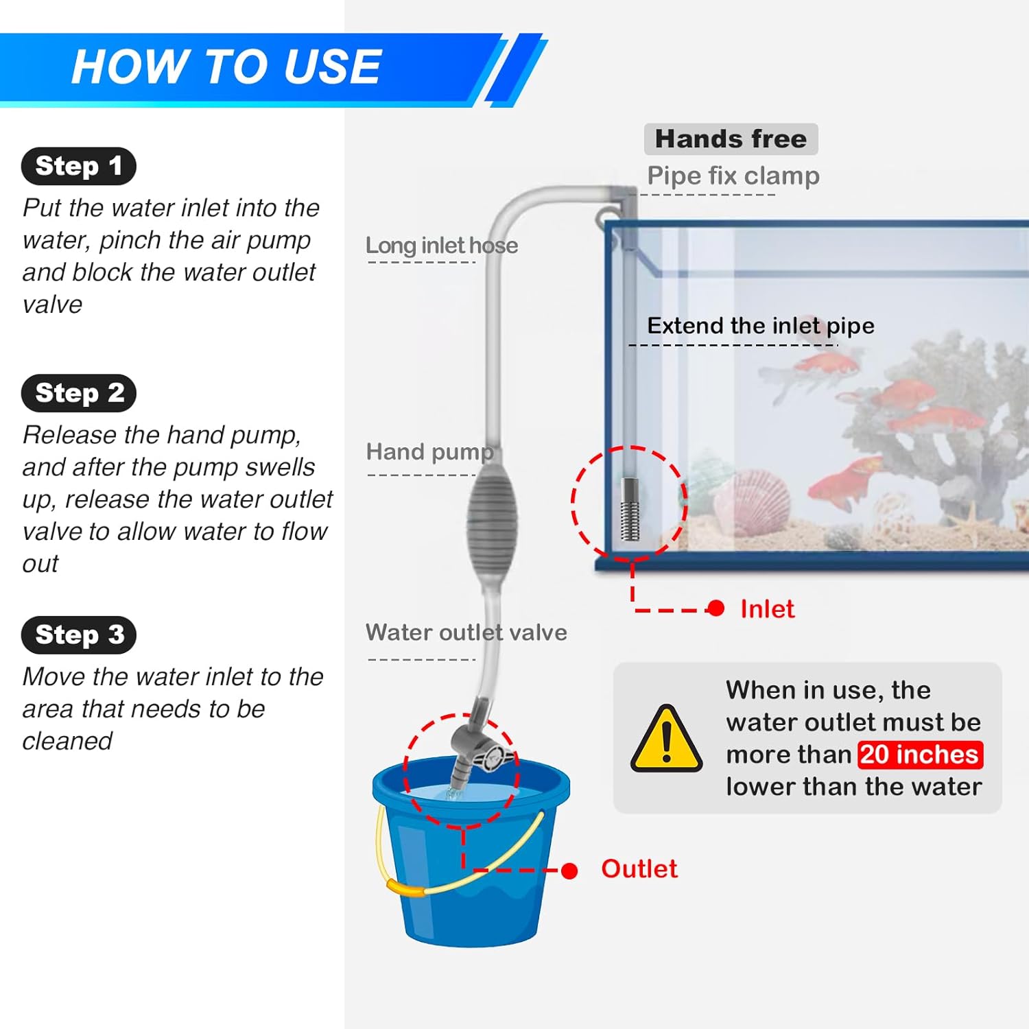ตู้ปลาขนาดใหญ่ Aquarium Siphon - Aquarium Marine Sand บทวิจารณ์และราคา