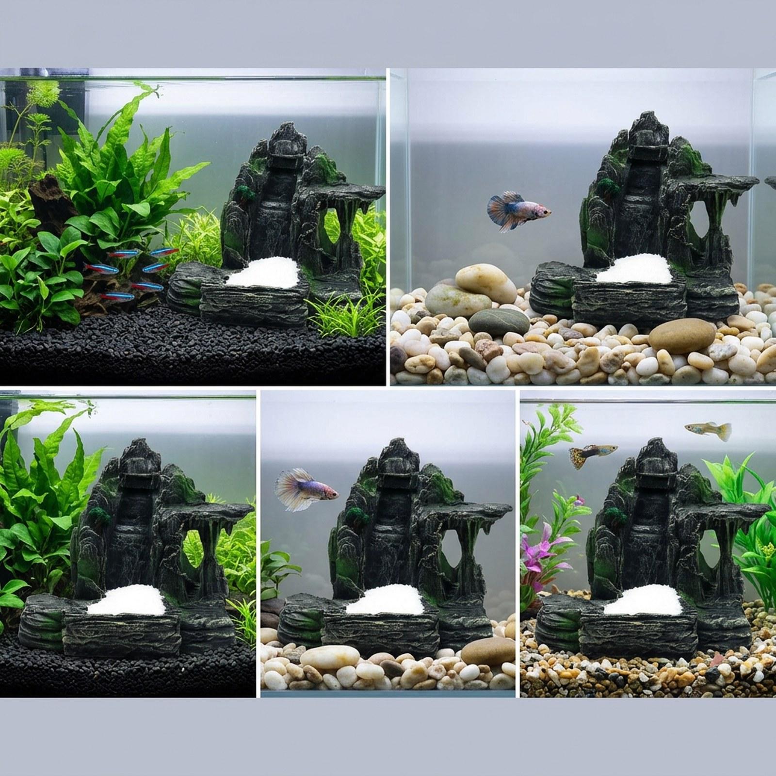 อุปกรณ์ตกแต่งตู้ปลา หินประดับต - Aquarium Marine Sand บทวิจารณ์และราคา