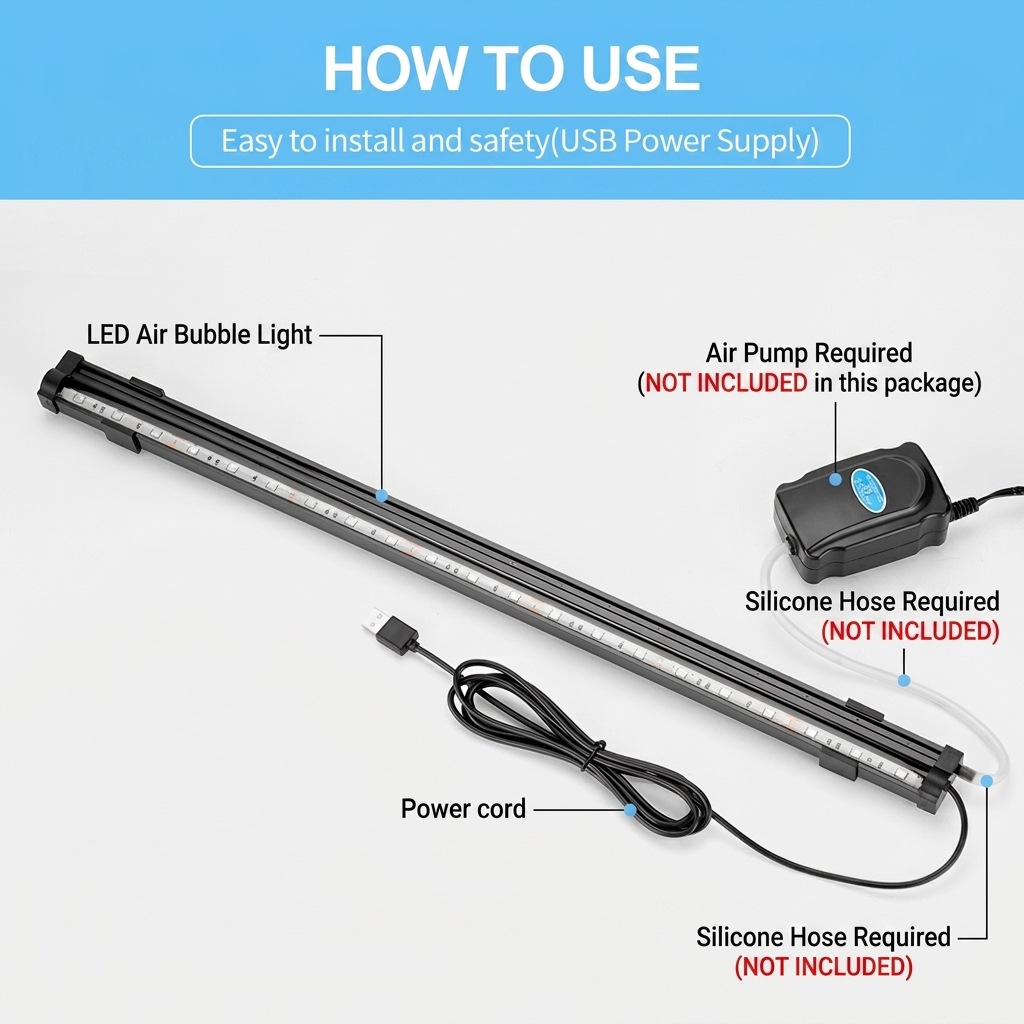 ไฟ LED USB สำหรับตู้ปลา พร้อมฟ - Marine Aquarium Led บทวิจารณ์และราคา